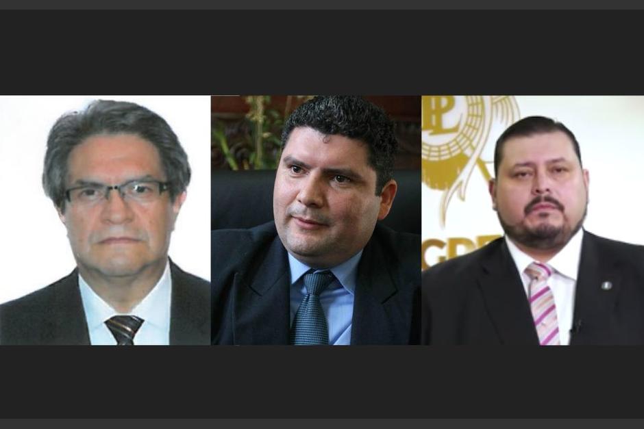 Guillermo Demetrio Espa&ntilde;a M&eacute;rida, Miguel Enrique Catal&aacute;n Orellana y Geovanni Francisco Soto Santos, son los magistrados que integran la Sala Quinta. (Foto: Soy502)