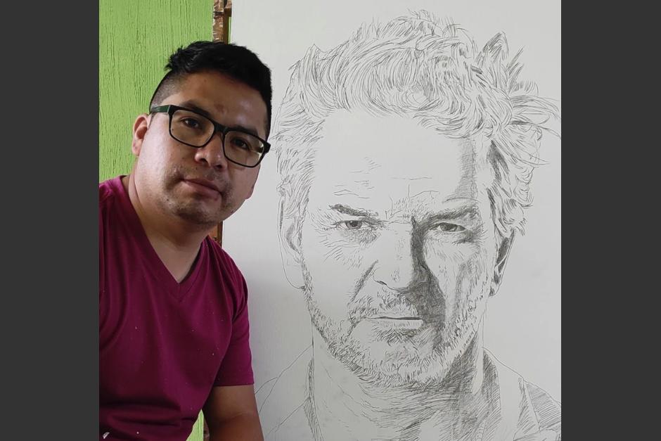 El artista grabó el proceso que llevó a cabo para pintar el retrato de Ricardo Arjona. (Foto: Instagram)