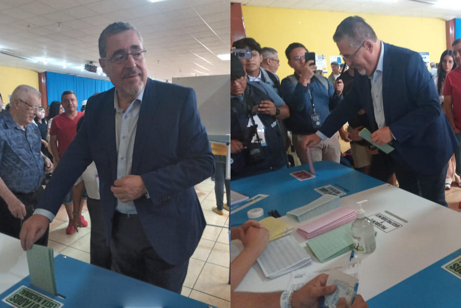 Bernardo Arévalo acudió a las urnas con su familia. (Fotos: Karla Gutierrez/Soy502)