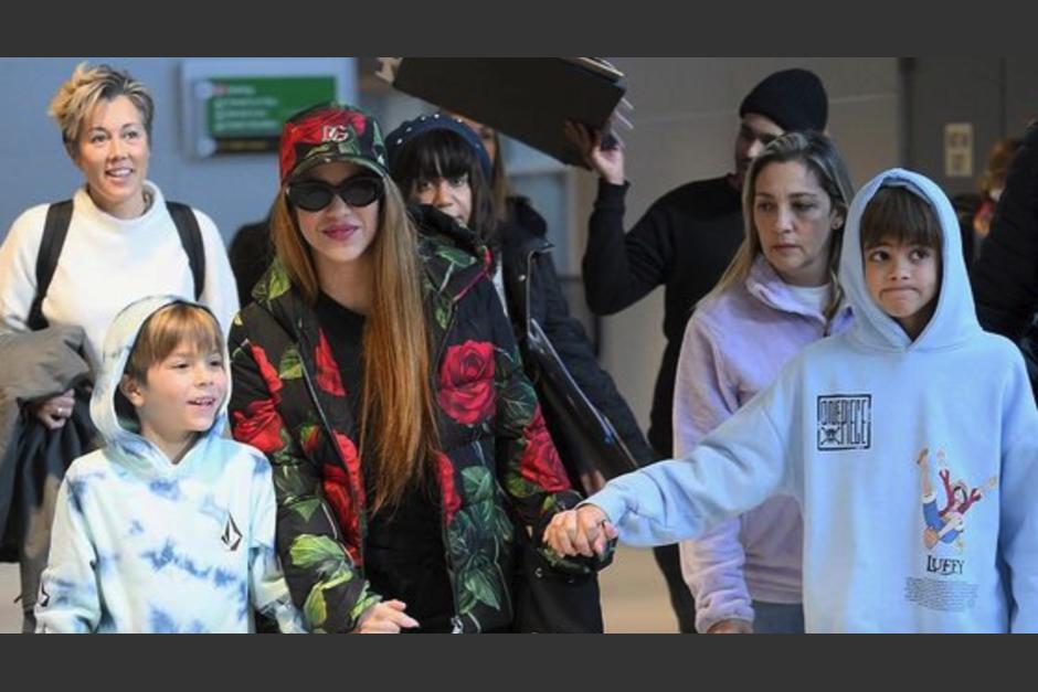 Shakira lleg&oacute; a Nueva York junto con sus dos hijos, Sasha y Mil&aacute;n. (Foto: Instagram/Elderordo&ntilde;ez)&nbsp;