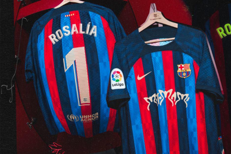 El Barcelona presentó su nueva camisola inspirada en el disco de Rosalía "Motomami". (Foto: FC Barcelona)