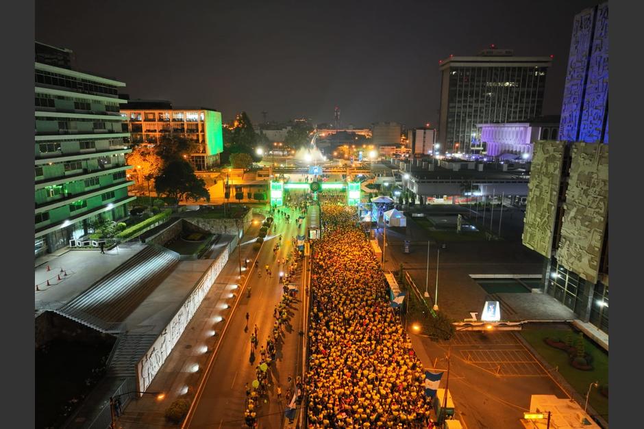 La carrera 10k nocturna se realizó este sábado 18 de marzo. (Foto: Municipalidad de Guatemala)