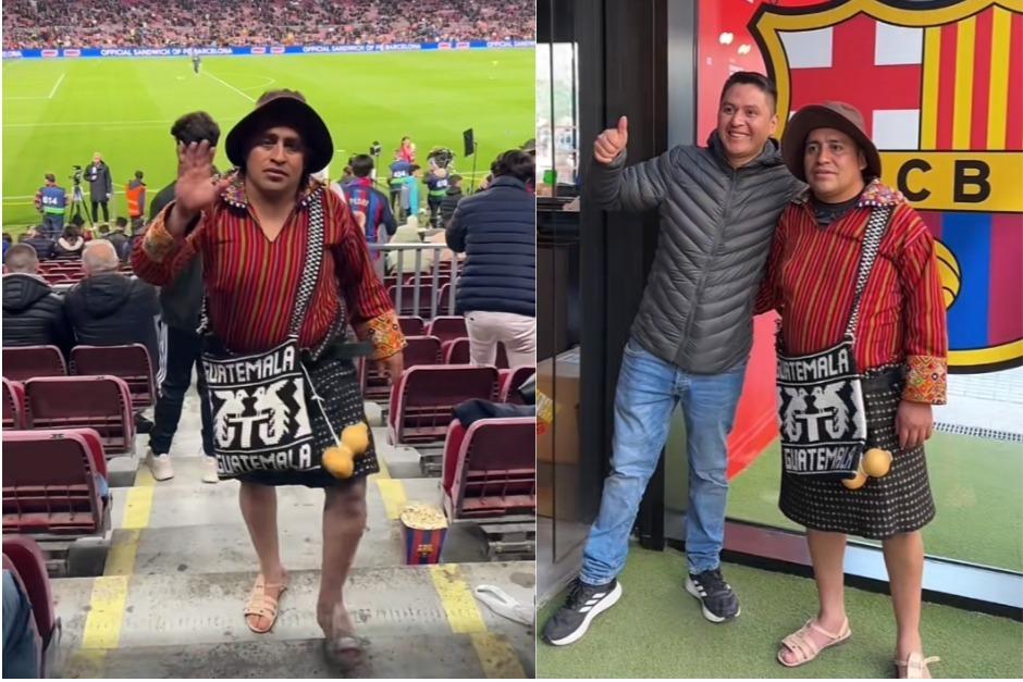El guatemalteco se rob&oacute; la atenci&oacute;n de varios aficionados que acudieron al Camp Nou. (Captura Video)