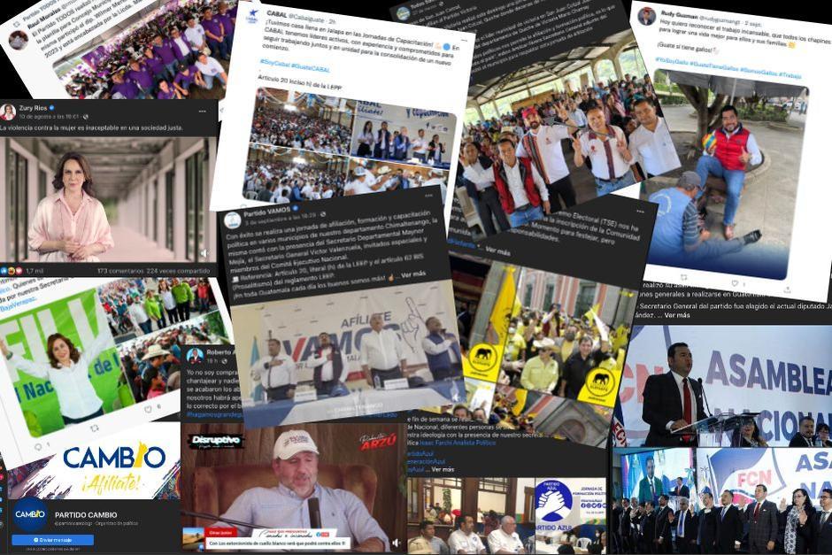 Las agrupaciones políticas han usado las redes sociales como medio de comunicación de sus actividades políticas. (Ilustración: Jessica Gramajo/Soy502)