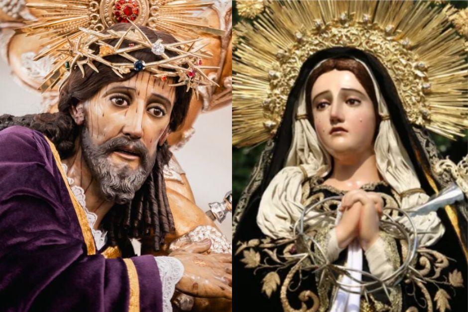 Las procesiones de Jes&uacute;s de Nazareno y la Virgen de Dolores recorren las calles este Quinto Domingo de Cuaresma. (Foto: Soy502)