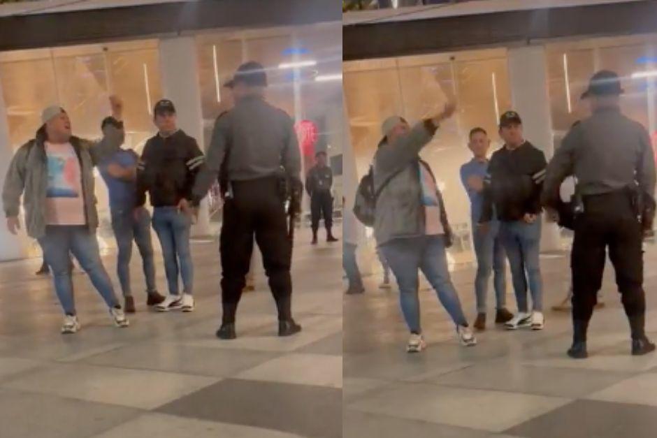 En las im&aacute;genes se observa a un grupo de j&oacute;venes que son expulsados del comercial. (Foto: Captura de video)