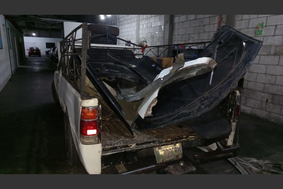 Un hombre fue capturado por trasladar en un picop partes de veh&iacute;culos con reporte de robo. (Foto: PNC)