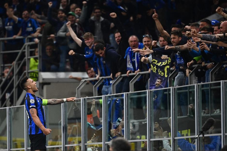 Lautaro Mart&iacute;nez anot&oacute; el &uacute;nico gol del partido y con ello sell&oacute; el pase a la final de Champions. (Foto: AFP)&nbsp;