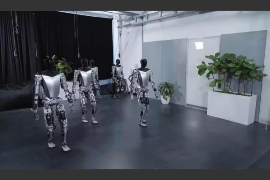 Los robots creados por Tesla, la empresa de Elon Musk, ya pueden caminar y hacer tareas menores. (Captura)