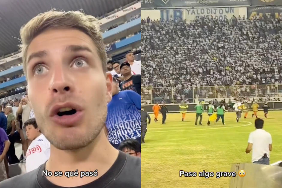 Un tiktoker ruso que se dedica a hacer contenido de El Salvador presenció y documentó la tragedia en el estadio. (Foto: TikTok)