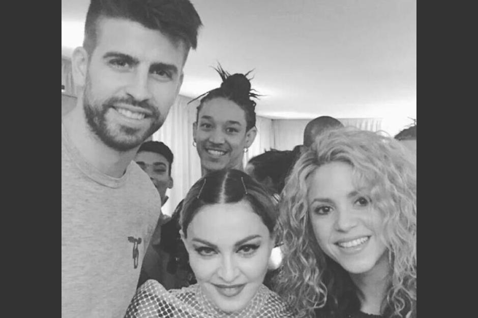 Shakira, Piqu&eacute; y Madonna en una fotograf&iacute;a del 2015. (Foto: Twitter)