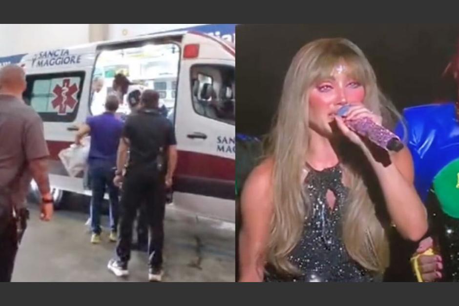Anahí tuvo que abandonar el concierto en una ambulancia. (Foto: captura de video)