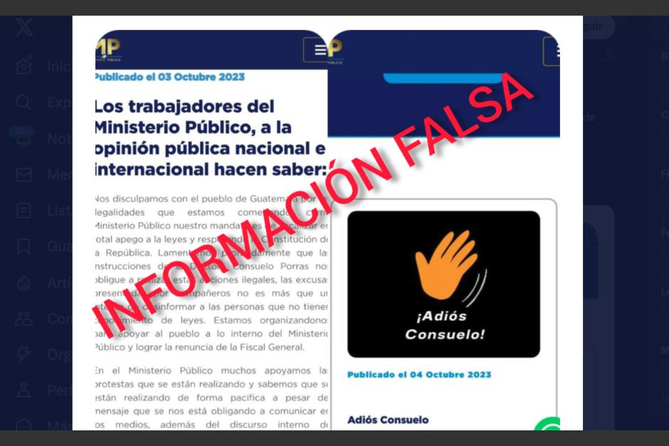 El Ministerio P&uacute;blico denunci&oacute; que su sitio web fue hackeado. (Foto: captura pantalla/Soy502)&nbsp;