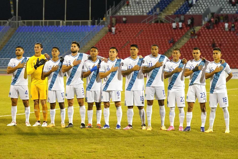 El once titular de Guatemala ante Trinidad &amp; Tobago en la Liga de Naciones. (Foto: Fedefut)