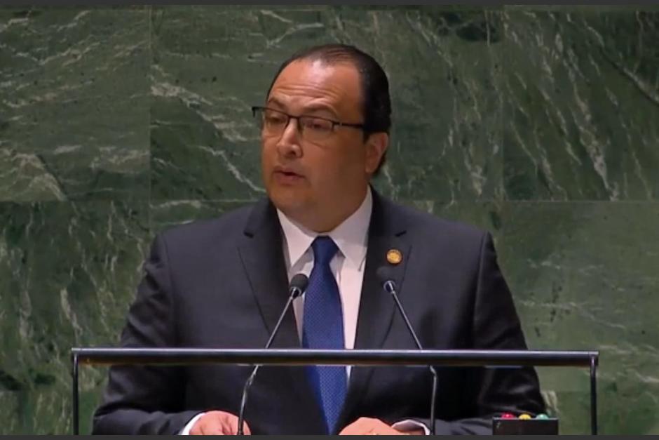 El canciller Mario Búcaro fijó la postura de Guatemala por el conflicto en la Franja de Gaza. (Foto: Captura de pantalla)