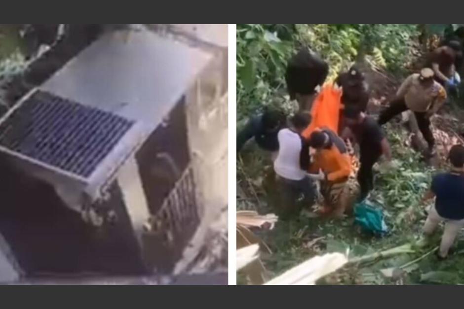 Elevador se desploma en Indonesia y deja personas fallecidas. (Foto: Twitter)