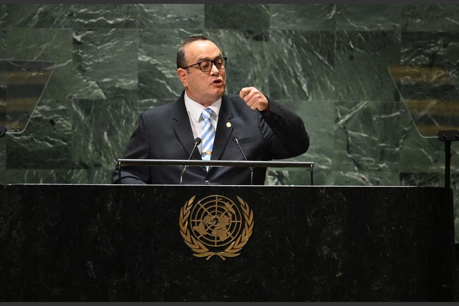 Alejandro Giammattei participó por última vez como Presidente de Guatemala en una Asamblea General de la ONU. (Foto: AFP)