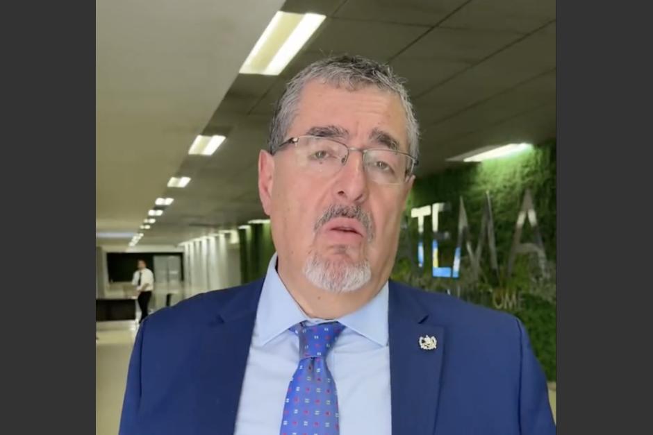 El presidente electo Bernardo Arévalo salió del país para cumplir una gira por Estados Unidos. (Foto: captura de video)