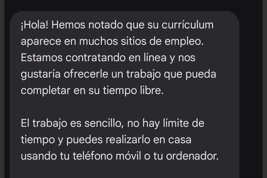 Se ha reportado en redes sociales una nueva modalidad de estafa a través de mensajes. (Foto: RRSS)