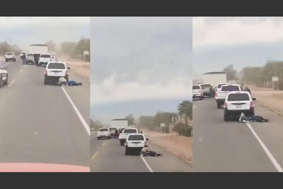 Personas quedaron atrapadas en medio de un enfrentamiento entre polic&iacute;as y supuestos criminales. (Foto: Captura de pantalla)