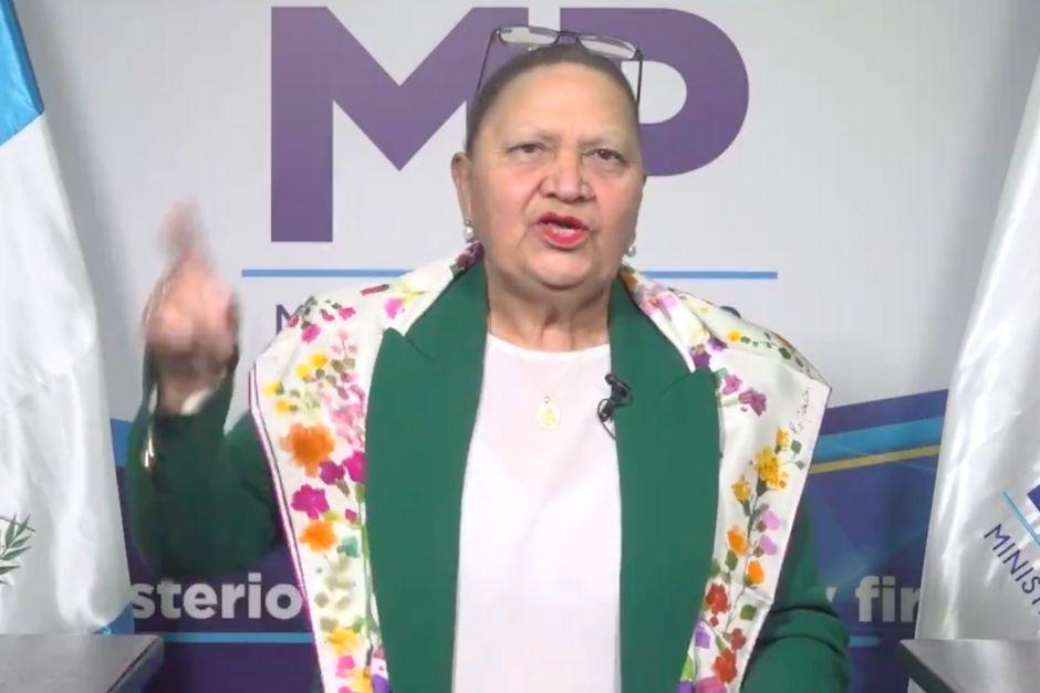 Consuelo Porras aseguró que informará sobre los casos requeridos por el presidente Arévalo, pero no acudirá a la cita. (Foto: captura de pantalla)