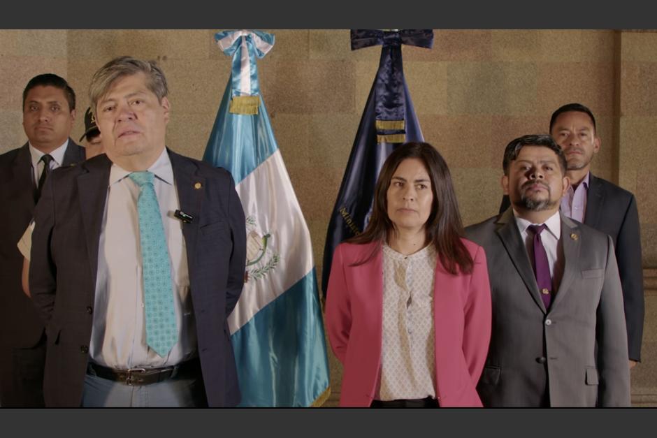 La falla que impidió escuchar el mensaje del ministro de Gobernación, por un crimen relacionado con extorsiones. (Foto: captura de video/Gobernación)