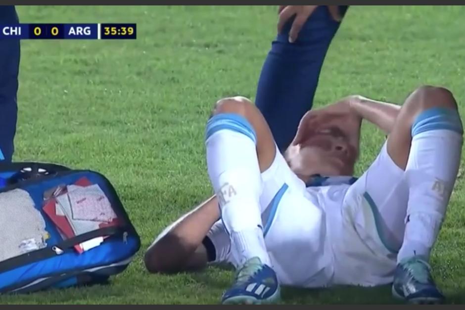 El futbolista argentino Claudio Echeverri se desplomó durante el encuentro preolímpico ante Chile. (Foto: MD)