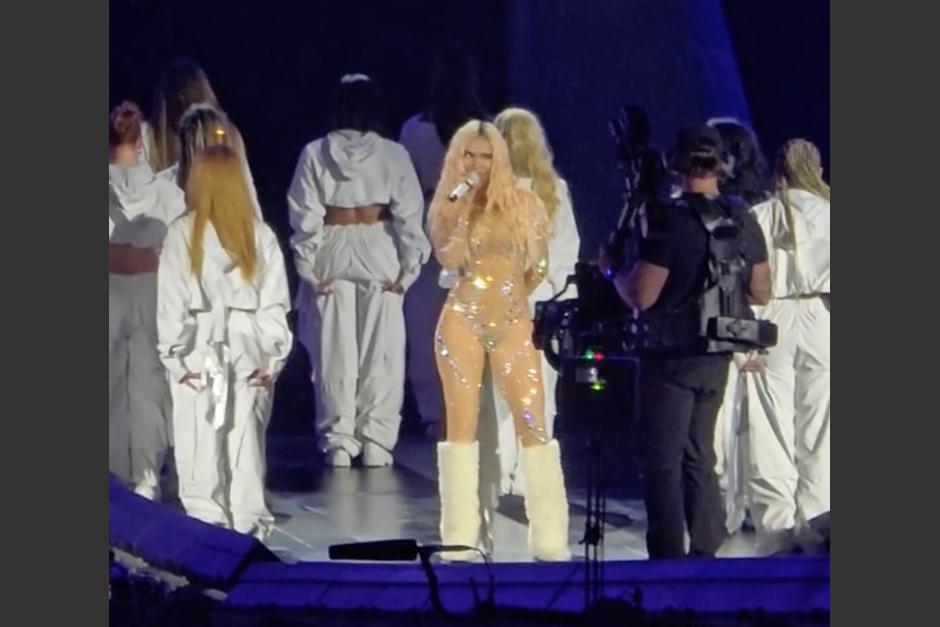 Las primeras im&aacute;genes del concierto de Karol G en Guatemala este 1 de marzo. (Foto: captura de video)
