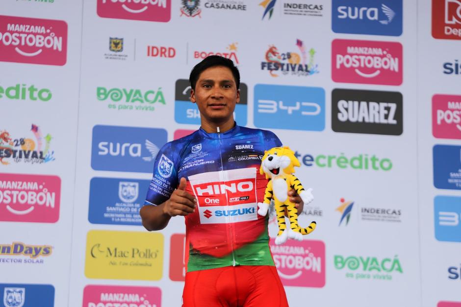 El ciclista guatemalteco tuvo un desempeño destacada en la segunda etapa de la Vuelta a Colombia. (Foto: Duro al Pedal)