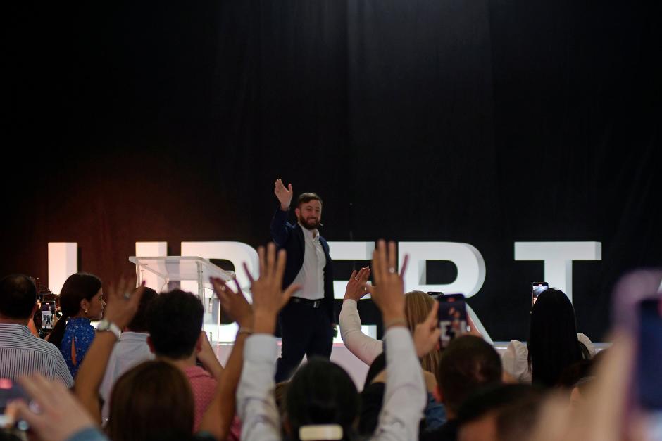 El argentino Agustín Laje, cerró el Festival de la Libertad. (Foto: Orlando Chile/Nuestro Diario)