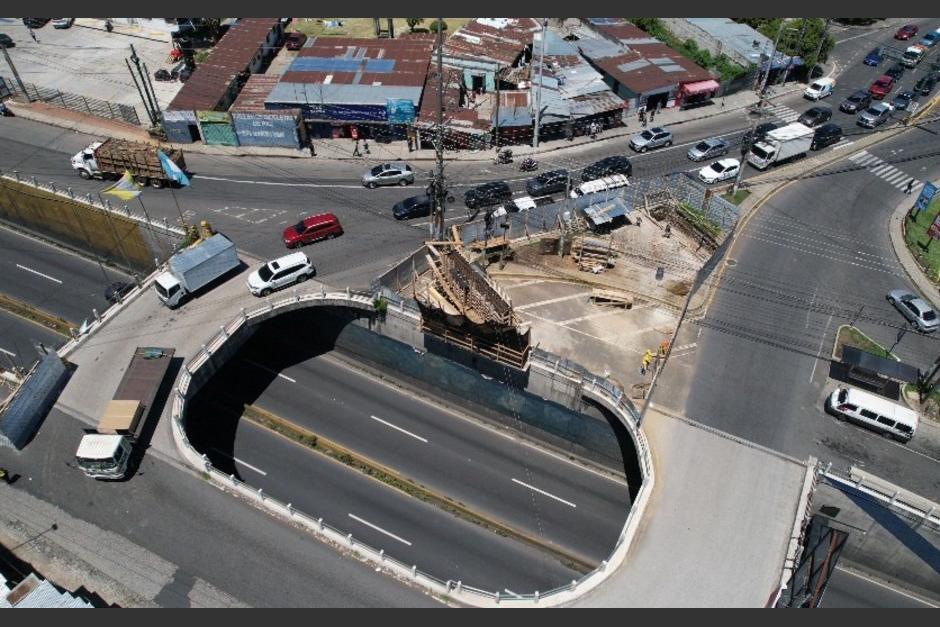 Los trabajos del paso a desnivel ya comenzaron. (Foto: Municipalidad de Santa Catarina Pinula)