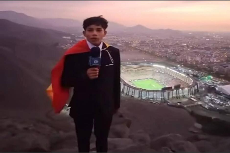 El joven peruano relató jugada a jugada la final de la Libertadores desde la cima de una montaña. (Foto: RR. SS.)&nbsp;