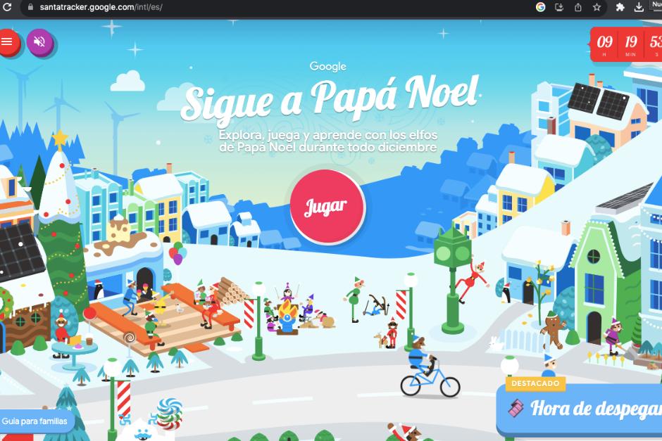 En una p&aacute;gina se puede visualizar el recorrido de Santa Claus por el mundo. (Foto: captura de pantalla)