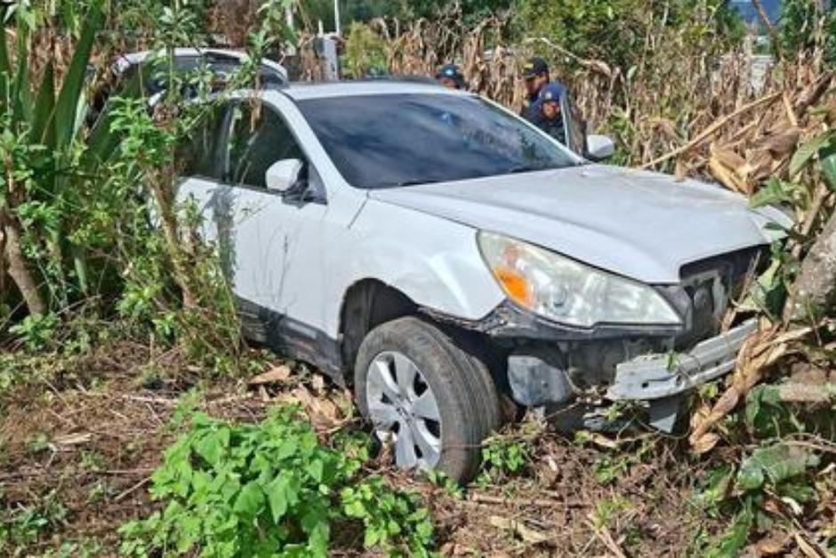 As&iacute; qued&oacute; el veh&iacute;culo tras la persecuci&oacute;n. (Foto: PNC)