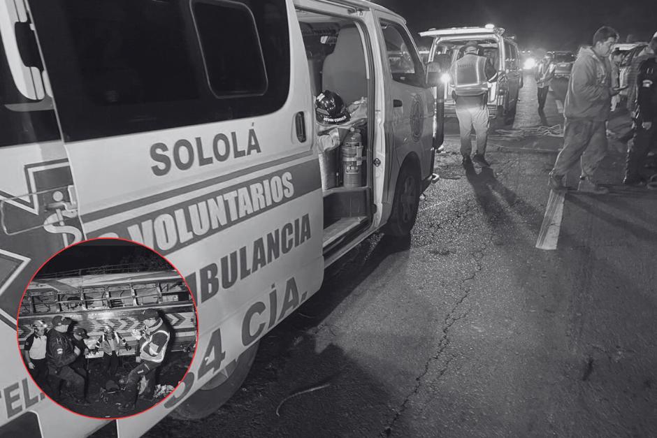 Por el accidente en ruta Interamericana, el Hospital de Totonicap&aacute;n atendi&oacute; a 21 personas heridas. (Foto: Bomberos Voluntarios)