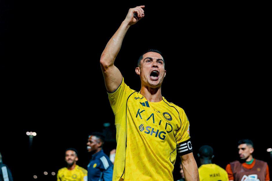 CR7 celebró otro gol más con el Al Nassr y confirma su buen momento goleador en la presente temporada con los árabes. (Foto: AFP)