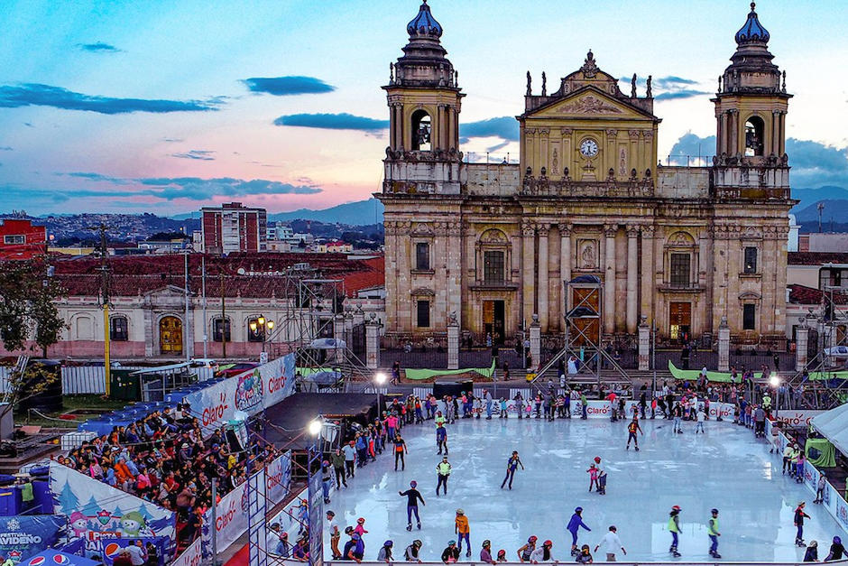 La pista de granizada estará ubicada frente a la Catedral Metropolitana. (Foto: archivo/Soy502)
