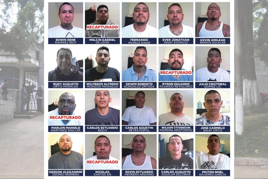 Por la fuga de 20 pandilleros del Barrio 18, 26 personas han sido capturadas, mientras 4 más están prófugas. (Foto: PNC)