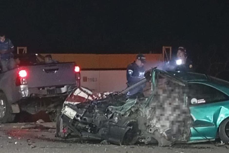 Usuarios en redes sociales compartieron las imágenes posteriores al accidente en el que perdió la vida&nbsp;Carlos Alexander Morales Ramos, en Moyuta, Jutiapa.&nbsp; (Foto: Redes sociales)