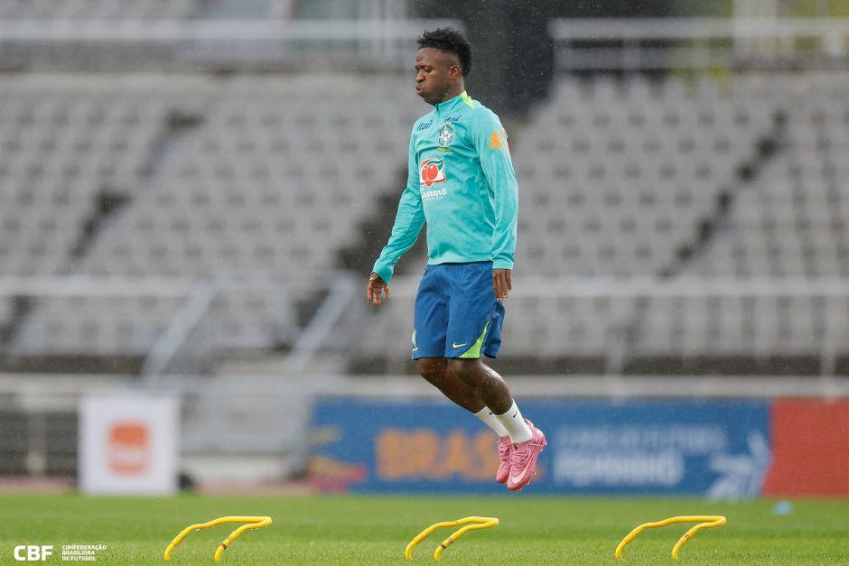 Vinicius Junior hizo el viaje con su selección para ser parte de esta doble jornada de partidos de preparación. (Foto: CBF)