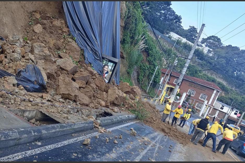 El equipo de la municipalidad ya labora en el lugar. (Foto: Sebastián Siero/Facebook)