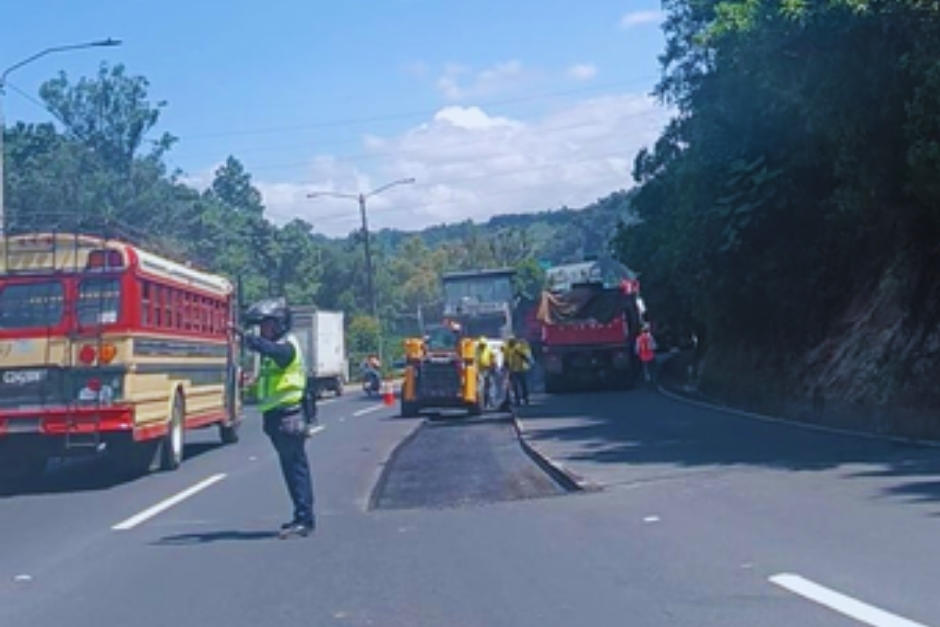 El tránsito se mantiene lento en dirección a la ciudad. (Foto: PMT Villa Nueva)