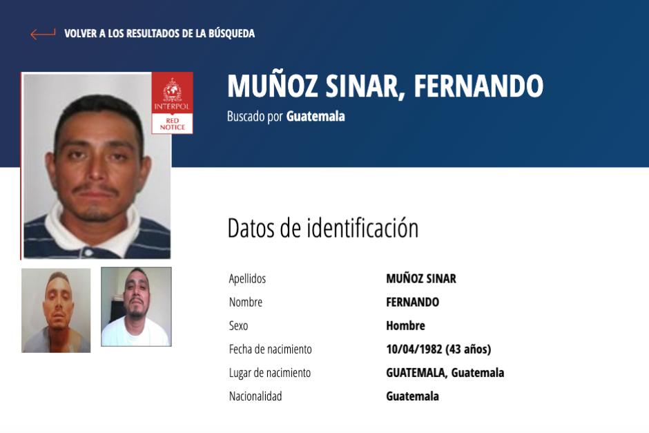 Fernando Muñoz Sinar, alías "El Happy" es el único de los pandilleros del Barrio 18 fugado, que ya tiene una orden de captura internacional. (Foto: captura de pantalla)
