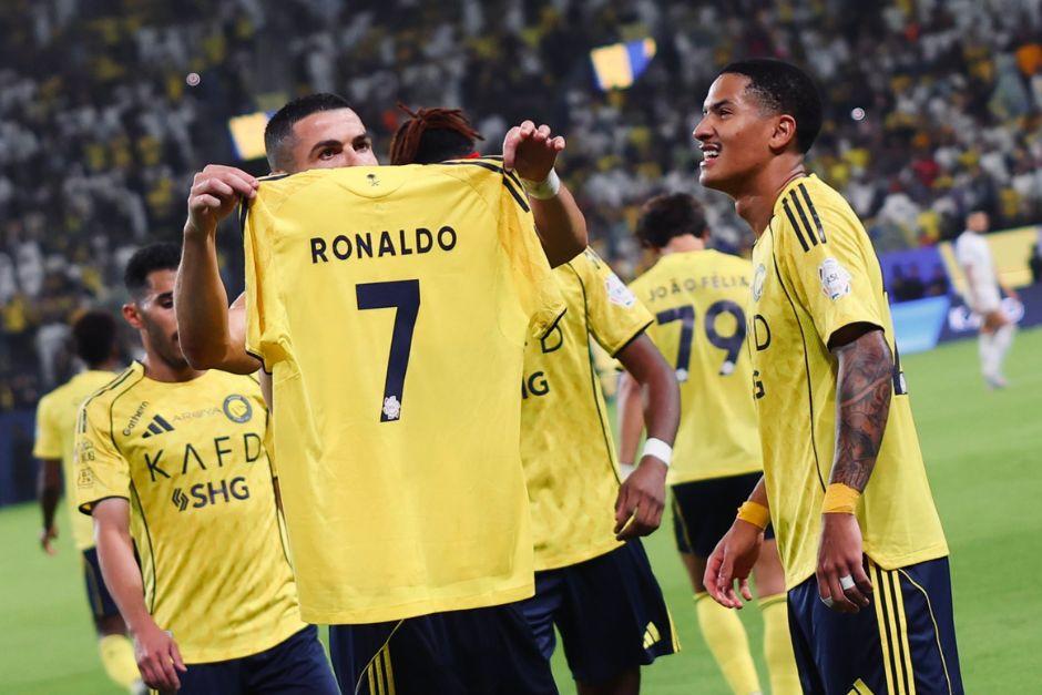 El 7 del Al Nassr festejó su anotación y ayudó a su equipo para conseguir los tres puntos. (Foto: Al Nassr)
