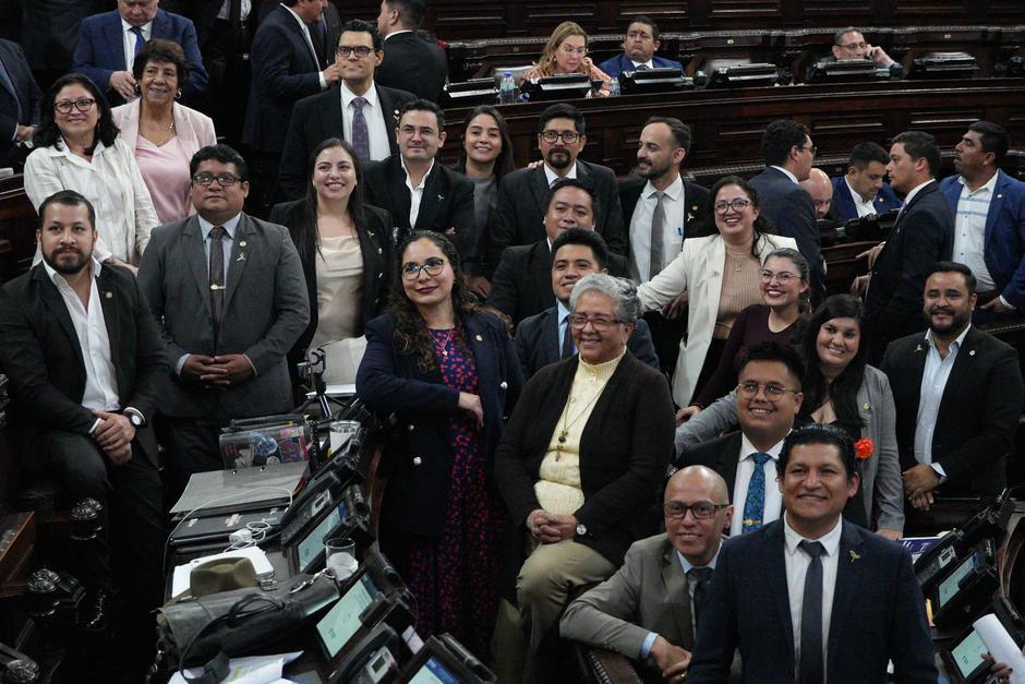 Diputados electos por Semilla en 2023, ahora identificados como independientes. "Foto: Archivo/Soy502)