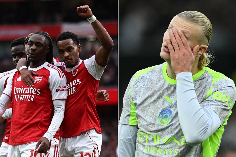 Los gunners aprovechan el tropiezo de los celestes para tomar más ventaja en el liderato del campeonato inglés. (Foto: AFP)