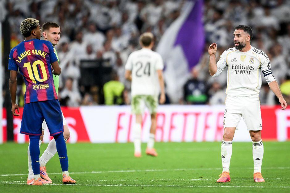 Lamine Yamal tuvo un cruce de palabras con su compañero de selección, Dani Carvajal. Parece que no quedó bien la relación entre ambos. (Foto: AFP)