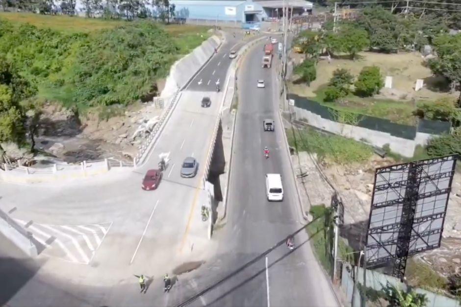 El puente Tubac II ha quedado habilitado a partir de este lunes, en Villa Nueva. (Foto: PMT de Villa Nueva)