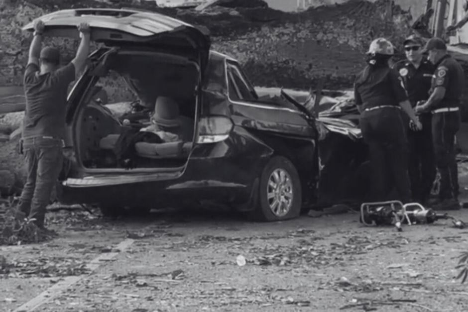 Cuatro muertos y cuatro heridos es el saldo por la caída del árbol en Jutiapa. (Foto: redes sociales)