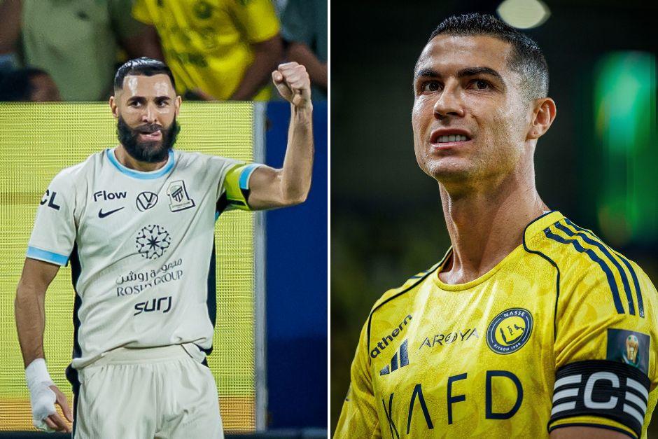 Karim Benzema volvió a hacerle daño al Al Nassr y dejó sin opciones de título a su excompañero del Real Madrid, CR7. (Foto: Redes)